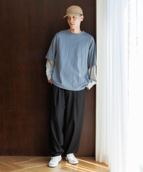 niko and…（ニコアンド） tシャツ フェイクレイヤードロングスリーブ