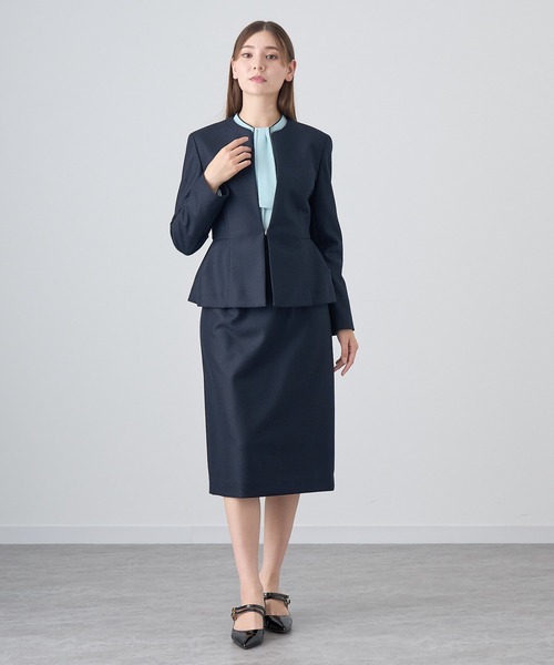 ANAYI ジャケット ノーカラージャケット 「セットアップ対応商品