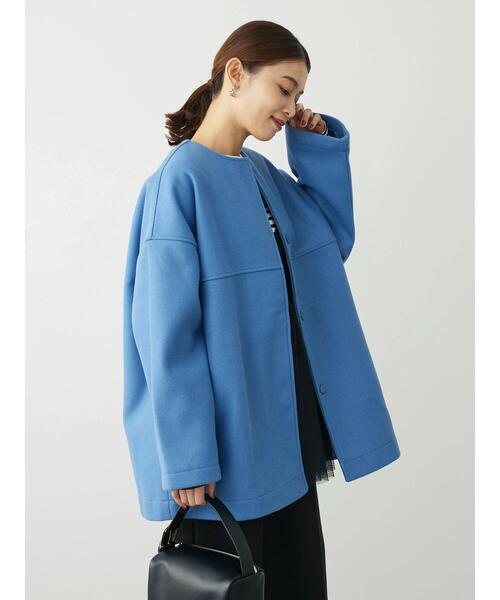 Green Parks（グリーンパークス） コート アウター 洗えるノーカラー