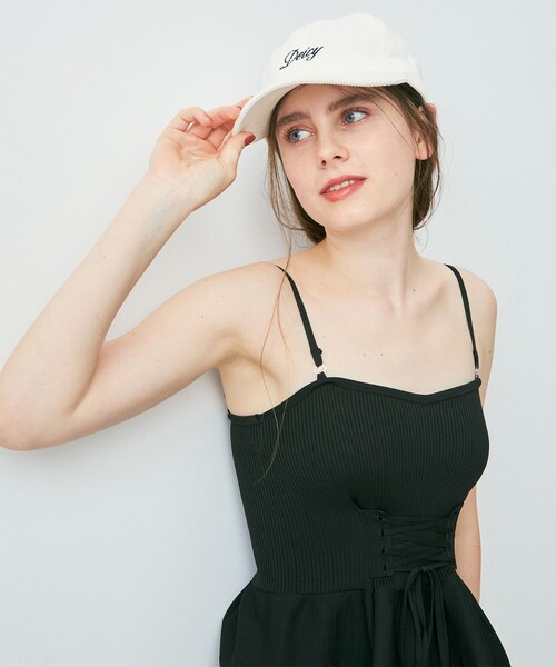 DEICY（デイシー） ワンピース レースアップニットビスチェワンピース