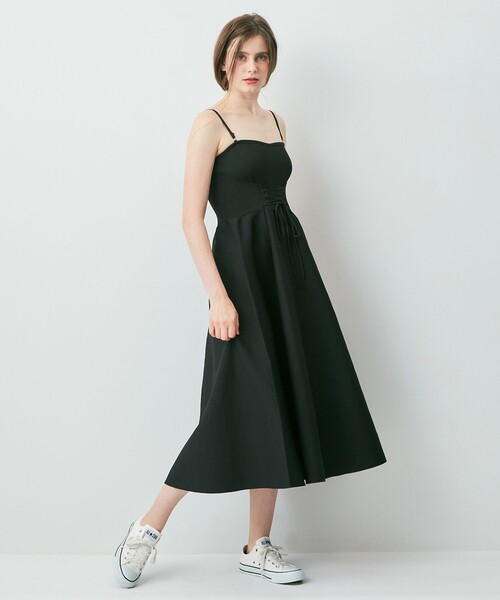 【限定セール！】 DEICY ワンピース レースアップニットビスチェワンピース トップス