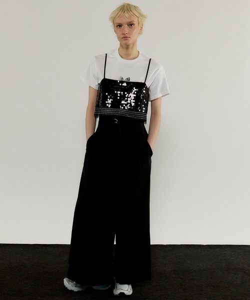 パンツ スラックス Multi Fabric High Waist Pants/マルチファブリック  