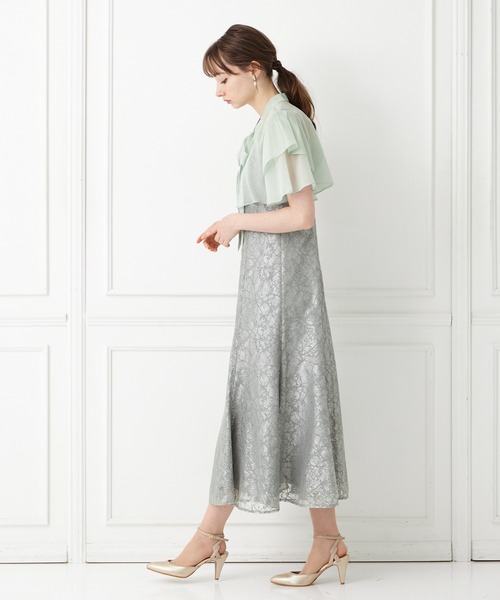 AIMER ドレス リボンボレロ付きマルチWAYパーティードレス 結婚