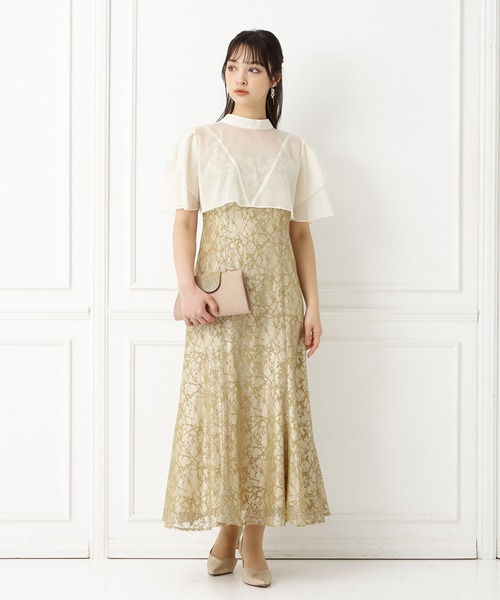 花柄ノースリーブパーティードレス ボレロ付 AIMER 新品 AIMER（エメ