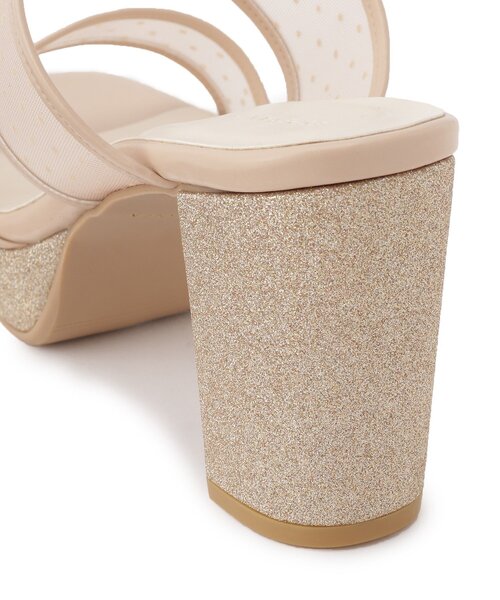 サンダル・ミュール TRENZADO SANDALS ESPERANZA サンダル ダブルベルトラメ厚底ミュールサンダル 24SS