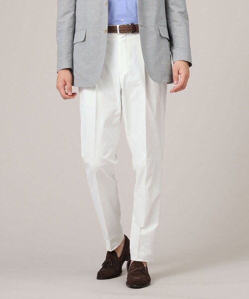 美品　TAKEO KIKUCHI ストレッチ スラックス 洗える】ピンヘッドストレッチセットアップ（テーラード