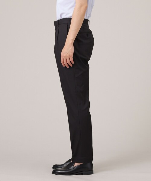 美品　TAKEO KIKUCHI ストレッチ スラックス 洗える】ピンヘッドストレッチセットアップ（テーラード