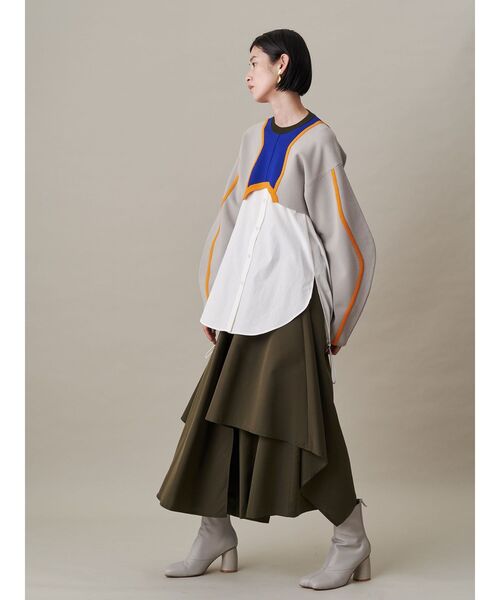 UN3D. ブラウス シャツ LAYERED SHIRT CAMISOLE / レイヤード