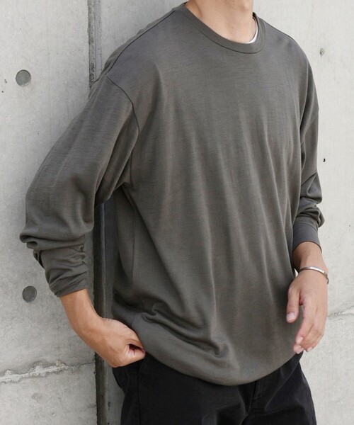 SHIPS any tシャツ any: 「手洗い可能」バンブー レーヨン ウール混