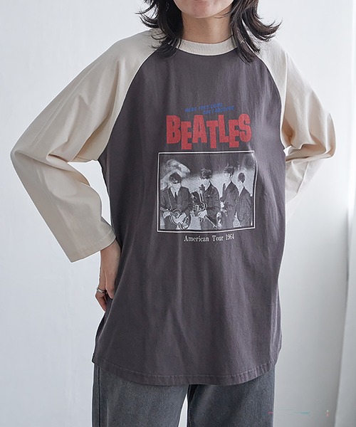 音楽 バンド カタカナ THE BEATLES ビートルズ 長袖 ロング