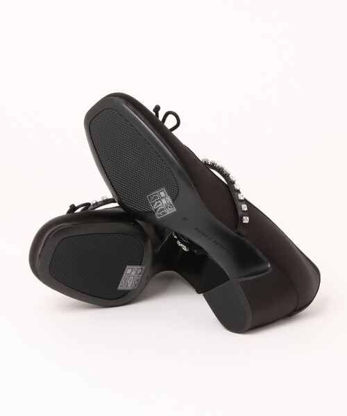 CHARLES ＆ KEITH パンプス サテン ジェムエンベリッシュドボウ