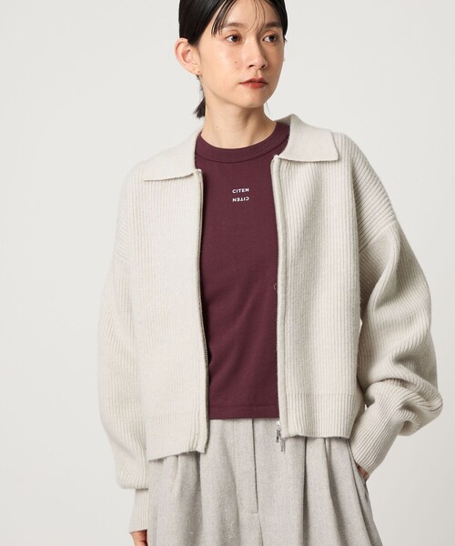 カーディガン 「CITEN」ポロエリZIPカーディガン レディース CITEN カーディガン 「CITEN」ポロエリZIPカーディガン