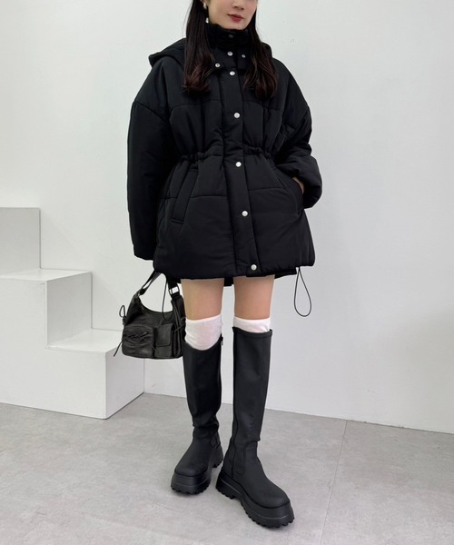 one after another NICE CLAUPロングブーツ厚底ブラック one after another NICE CLAUP ブーツ タンクソールロングブーツ
