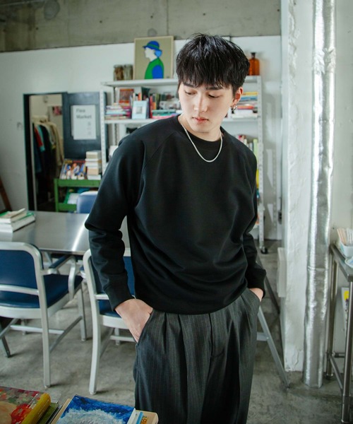 白トレーナー ZIP FIVE -White Line- トレーナー スウェット 「White Line
