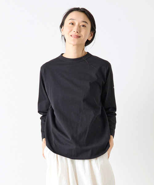 tシャツ クルーネックラウンドヘムプル レディース