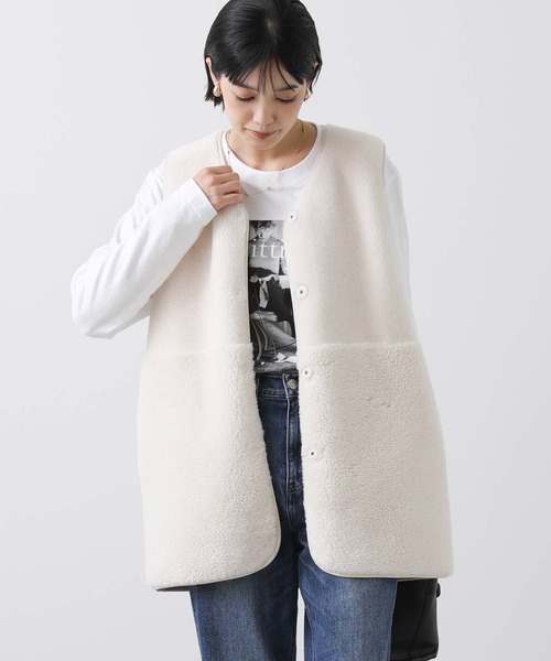 ラメファーニットベスト 洗える]IMPラメファーニットベスト(ベスト