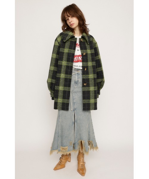 SLY オーバー ミディ チェック コート SLY アウター OVER MIDI CHECK COAT オーバー ミディ チェック