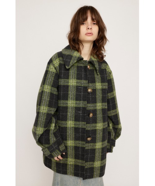 【美品】SLY ロングチェックコート SLY チェックコート 【公式通販】