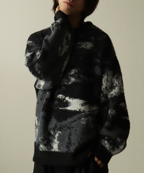 KAIKO ドライバーズニット　シャギー　ブラック　size1 KAIKO ドライバーズニット