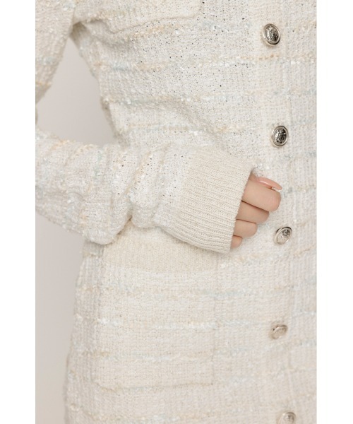 【すぐ届く】  ツイードショートシフトワンピース SLY ワンピース KNIT TWEED S/OP ニット ツイード ショート