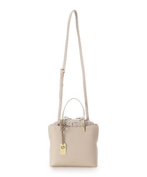 アンドシュエット（& chouette）/ハンドル金具ツイード ハンドバッグ & chouette（アンドシュエット） ハンドバッグ ハンドル金具ツイード