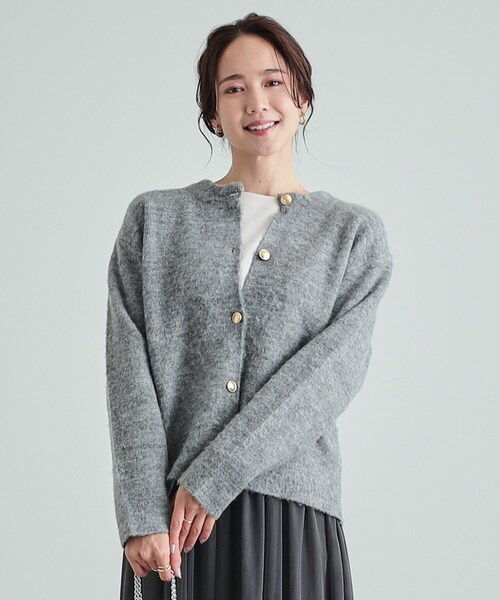 DRESKIP（ドレスキップ） カーディガン Wフェイスふわふわ起毛ニット
