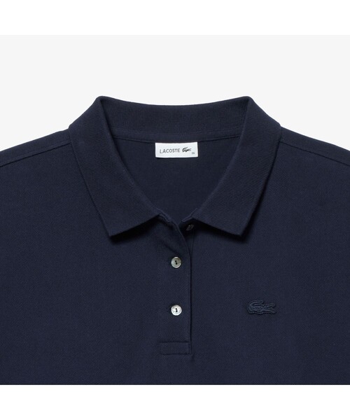 [LACOSTE] рубашка-поло с коротким рукавом 34 темно-синий женский 