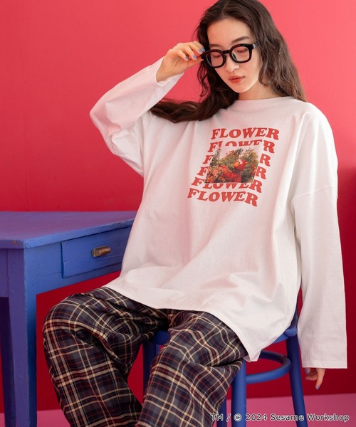 tシャツ 「SESAME STREET(セサミストリート)」コラボ  フォトロングTシャツ レディース メンズ | niko and… | 05