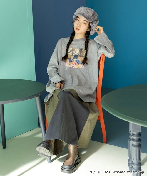 tシャツ 「SESAME STREET(セサミストリート)」コラボ  フォトロングTシャツ レディース メンズ | niko and… | 06