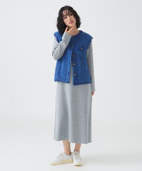 B：MING by BEAMS ベスト ジレ ツイード ニット 25SS レディース