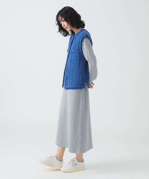 B：MING by BEAMS ベスト ジレ ツイード ニット 25SS レディース