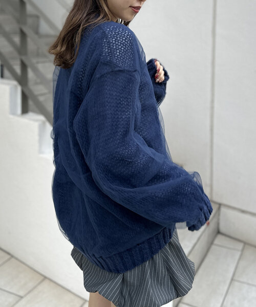 別注』KHWOPA SPIRIT×DOORS スラブカーディガン[DW47-FW24DR32WH