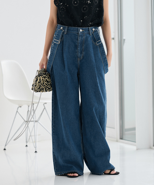 ジャーナルスタンダードレリューム　サスペンダーデニム36 JOURNAL STANDARD relume サスペンダーデニム ブルー36 relume JOURNAL