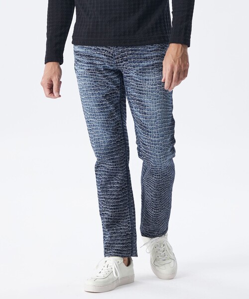 EPOCA UOMO ジーンズ クロコダイルデニムパンツ メンズ