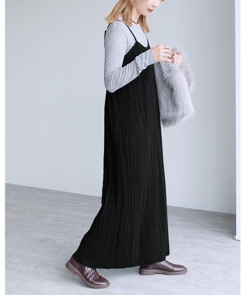 reca ワンピース 迷わず着れる！大人のプリーツキャミワンピース