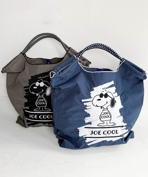 【Ball&CHAIN】PEANUTS JOE COOL 刺繍エコバッグ(L) Ball＆Chain エコバッグ 「Ball＆Chain×Peanuts」shopping bag