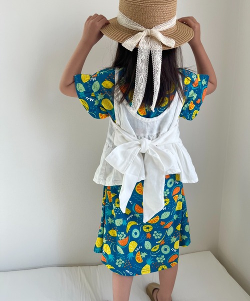 moujonjon（ムージョンジョン） ワンピース 天竺フルーツ総柄
