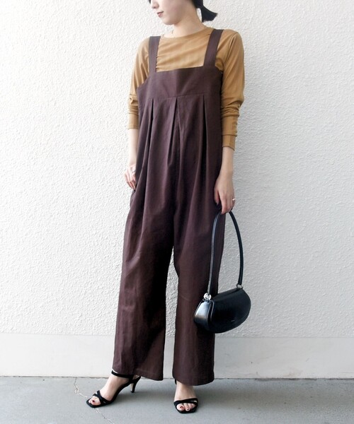 未使用　フレームワーク　リネン オーバーオール サロペット　日本製 SHIPS any サロペット オーバーオール any:「洗濯機可能」リネン