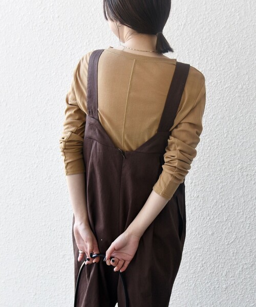 SHIPS any サロペット オーバーオール any:「洗濯機可能」リネン