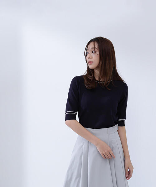 ニット セーター 総針ベーシックシリーズ キーネックニット レディース 総針ベーシックシリーズ キーネックニット | NATURAL BEAUTY