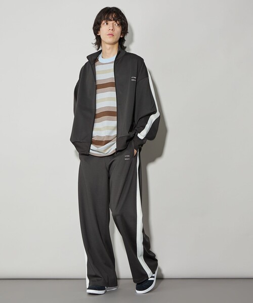 ワイドレッグ スウェットパンツ フィットネス ジャージ サイド 4200025S0366_m1_a022.jpg
