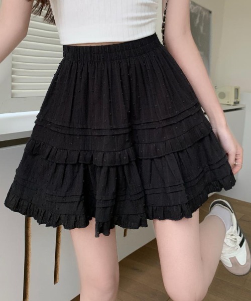 プトマヨ　赤黒フリルミニスカート スカート フリルミニスカート : ZOZOTOWN Yahoo!店 - 通販