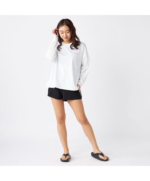 FORME 長袖Tシャツ＆ショートパンツ セット サイズ1ラッシュガード白黒 ラッシュガード 短パン 2点セット Tシャツ ホワイト ブラック 白
