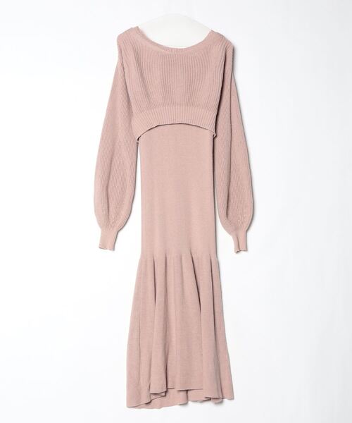 「dazzlin」 ニットワンピース FREE ベージュ レディース_画像2
