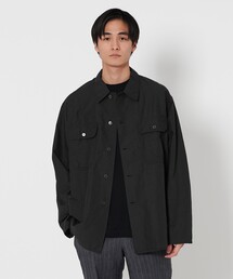 UNITED ARROWS シャツ ブラック ユーティリティ オーバーシャツ