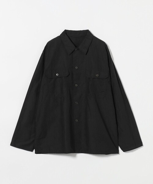 H ビューティーアンドユース　25SS オーバーサイズ ブラックシャツ L UNITED ARROWS シャツ ブラック ユーティリティ オーバーシャツ