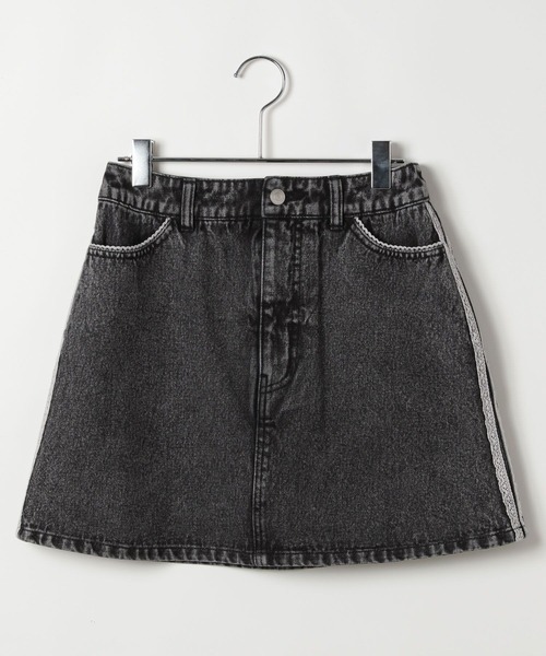 Heather（ヘザー） スカート サイドレースデニムミニスカート 327839