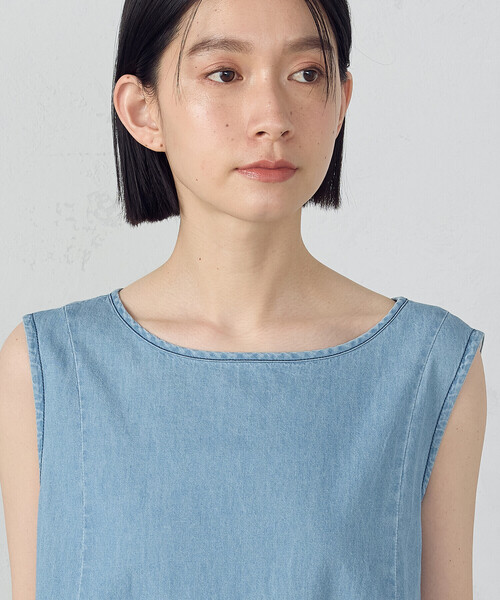 ワンピース デイリーリラックス ノースリーブワンピース デニム