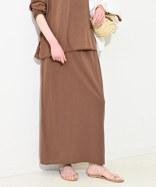SLOBE IENA スカート コットンシルク シアースカート : ZOZOTOWN