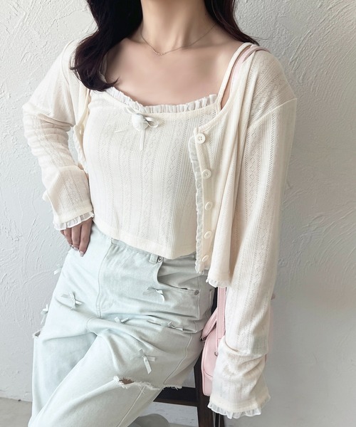 タグ付き未使用 今期 ANAYI アナイ　レーヨンストレッチボレロアンサンブル タグ付き未使用 今期 ANAYI アナイ レーヨンストレッチボレロ